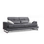Atelier Del Sofa Sofá de 3 Plazas Antracita 225x92x79 cm